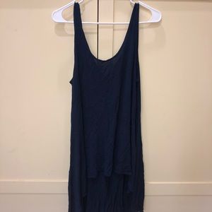 Navy blue high low top